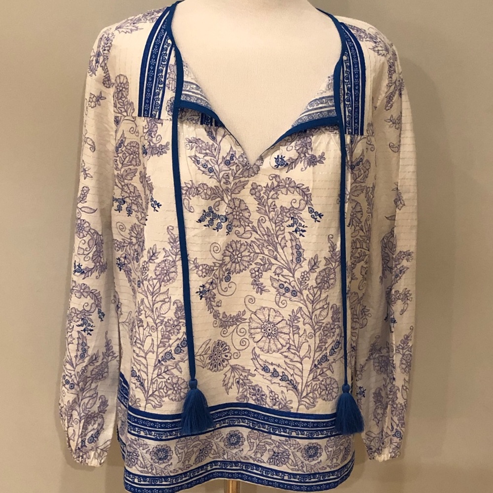 NWOT J.CREW Point Sur Tassel Tunic Sparkle Block